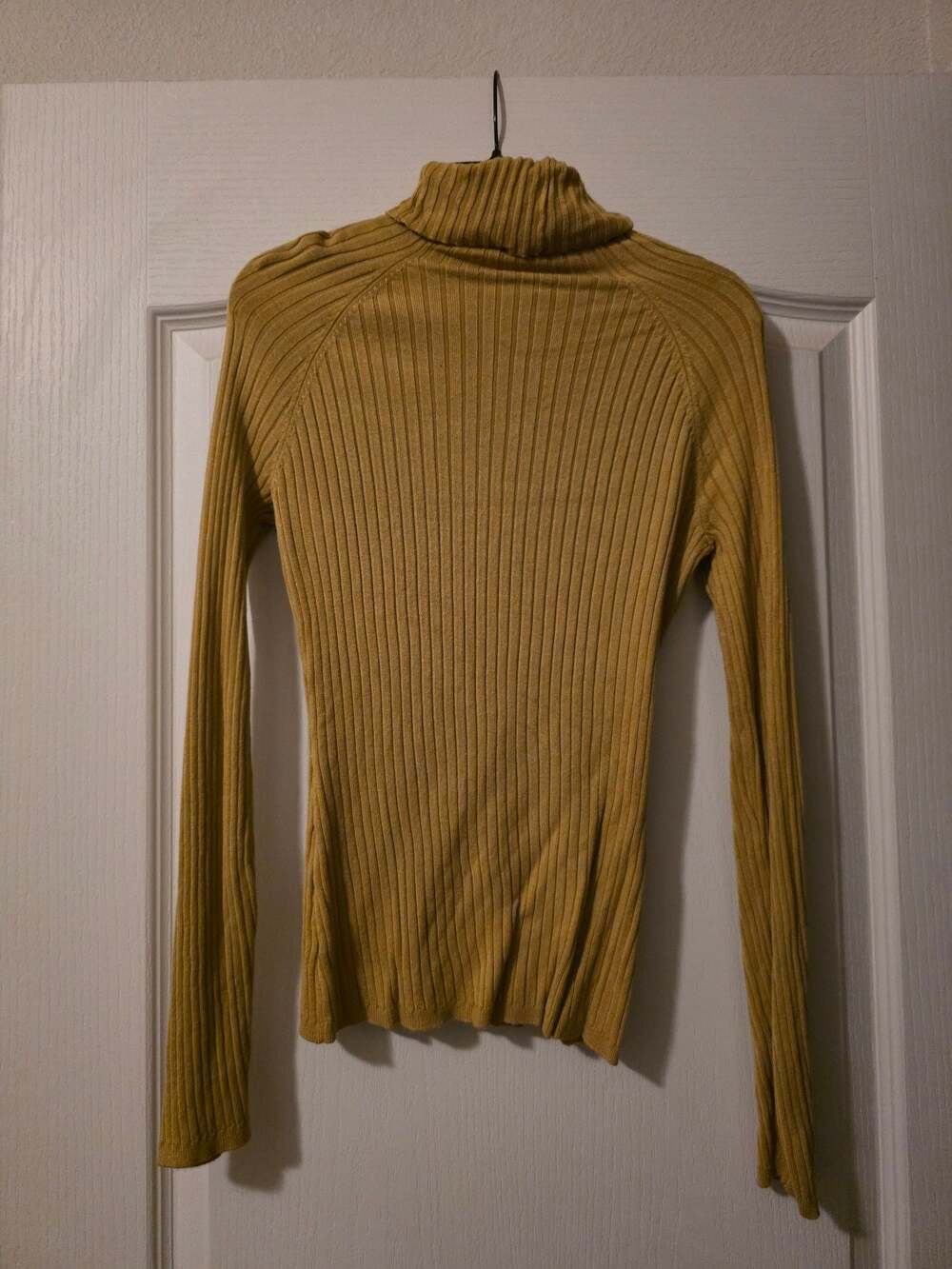 International Concepts Women's Ribbed Turtleneck Sweater Mustard Large